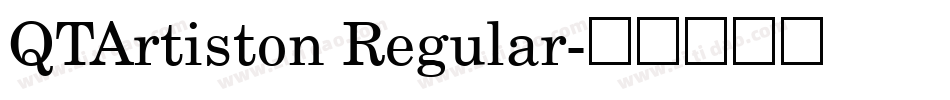 QTArtiston Regular字体转换